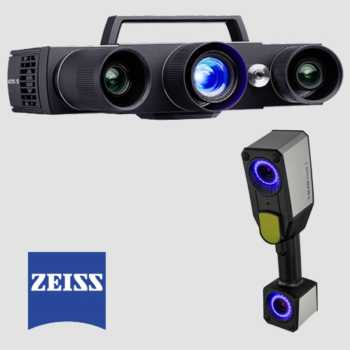 image of Zeiss ATOS Q and ZEISS T-SCAN hawk 2 on grey background